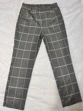 Love Tree Black & Cream Plaid Women’s Trousers